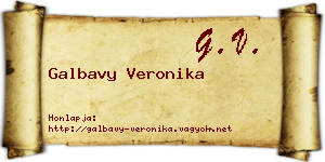 Galbavy Veronika névjegykártya