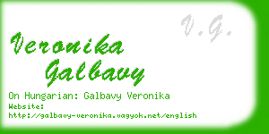 veronika galbavy business card